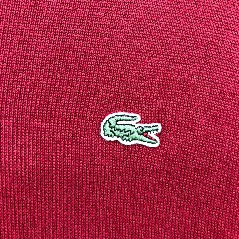 Lacoste Sweater Jumper Mens 5 US Large Deep Red V Neck Preppy‎ Academia Career